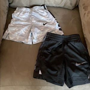 Nike little boys shorts. 1 Silver & 1 Black
